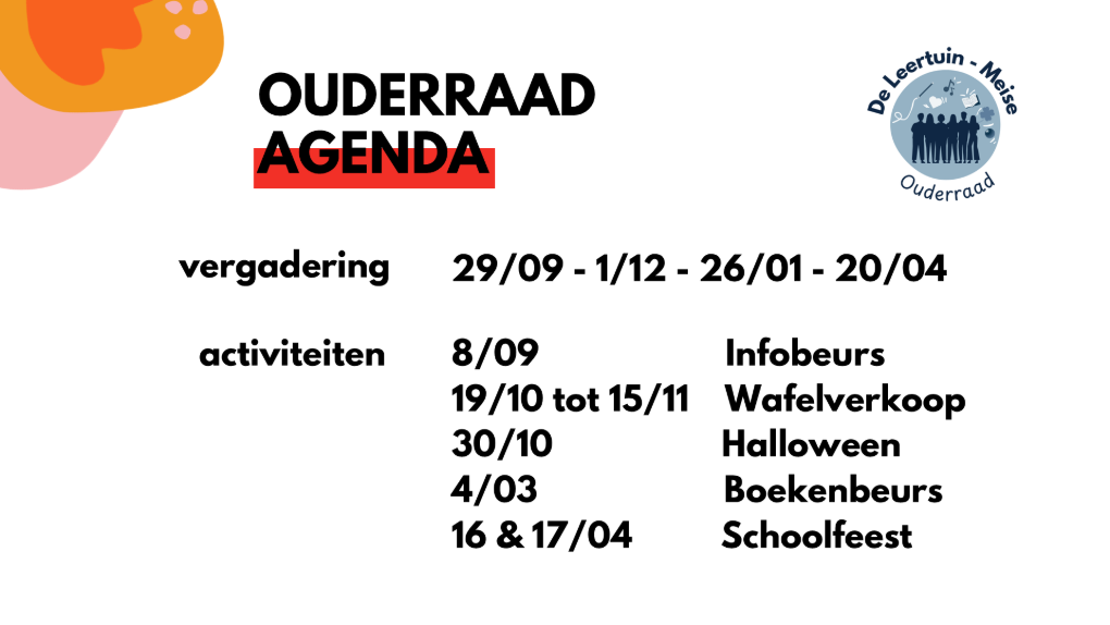 agenda ouderraad